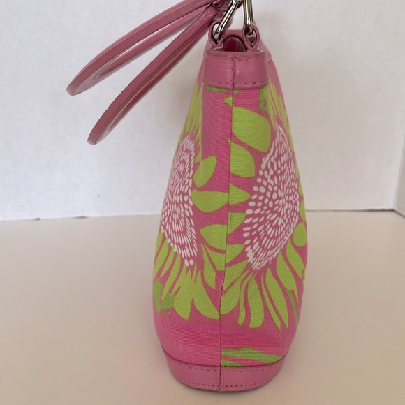 RARE!  Lilly Pulitzer Small Tote Hit Pink Sunflower Pattern-Circa 1990’s - Picture 5 of 16